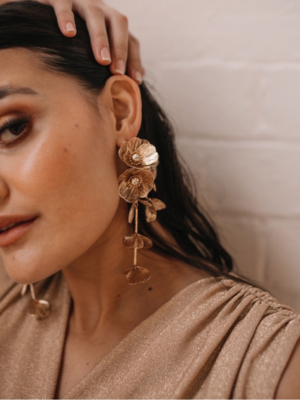 Cascading Statement Drop Earrings - Kate Middleton Earrings - Picture 4 of 9